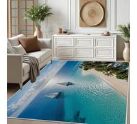 okoikfc Tappeto Salotto Pelo Corto Venezia Tappeto Antiscivolo 3D Barca A Vela 80 x 150 cm Non Spargimento Morbido, Tappeti Lavabile Per Camera Letto Soggiorno Corrido Bagno, Scendiletto,