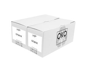 OKOLine, 2 X CF281X, 81X, toner nero compatibile con HP LaserJet Enterprise M630, M605, M606