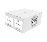 OKOLine, 2 X CF283A, 83A, toner nero compatibile con HP LaserJet M126, M127, M125, M201, M202, M225