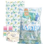 OKONKN 10 bustine corredino neonato ospedale-Sacchetti Cambio Neonato Ospedale Riutilizzabili per Asilo e Viaggi - Idea Regalo per Future Mamme (Dinosauro/Flamingo)