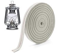 Okoss Stoppino da 10 m, per lampade a olio, 12 mm, in cotone piatto, stoppino a petrolio, stoppino di ricambio per torcia da giardino, lanterna, lampada a petrolio, illuminazione