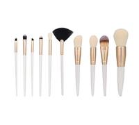 OKOVO 10 Pcs Travel Makeup Brush Set Mini Makeup Brushes Travel Size with Pack Portable Small Eyeshadow Eye Lipstick Foundation Brush Shadow Contour Blush Concealer