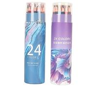 OKOVO 48 pezzi matite colorate solubili in acqua a base di olio esagonali vibranti matite per schizzi preaffilate per colorare schizzi pittura