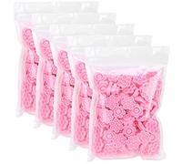 OKOVO 500pcs Eyelash Extension Glue Holder Flower Shaped Eyelash Grafting Glue Cup Pink,Quick Blossom Cup, Lash Organizer Supplies Tools