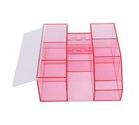 OKOVO Beauty Organizer, Large Capacity Empty Acrylic Storage Box, Eyelash Extension Supplies Accessories Tool Storage Display,Eyelash Grafting Beauty up Tool Brush Kit Holder