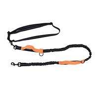 OKOVO Guinzaglio per cani riflettente, portatile, regolabile, con corda di trazione per animali domestici, riduce la tensione alla schiena e il rischio di lesioni durante le passeggiate (Arancia)