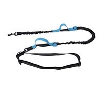 OKOVO Guinzaglio per cani riflettente, portatile, regolabile, con corda di trazione per animali domestici, riduce la tensione alla schiena e il rischio di lesioni durante le passeggiate (Blu)