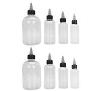 OKOVO PET Plastic Extruded Liquid Bottle, Ink Empty Bottle PET Pigment Container Transparent Twist-Cap Supplies
