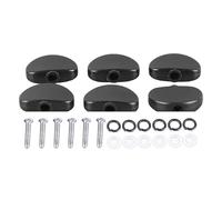 OKOVO Pulsante per capo della macchina per chitarra a metà plastica rotonda Contecamente comoda Grip Sundazione universale Punta di ricambio per varie chitarre (Nero)