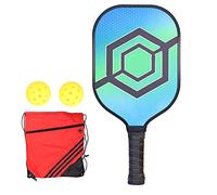 OKOVO Set di paddle LEIJIAER Pickleball, racchetta frontale in fibra di carbonio con pallina da 2 pezzi e custodia (PK-063 ufficiale)