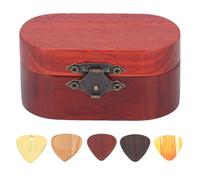 OKOVO Set di pick di chitarra rosewood set di scatole in legno Mini organizzatore di gioielli Picks Acinge Acustic Electric Electric Bass Rock Jazz Metal Desktop Classical Portable