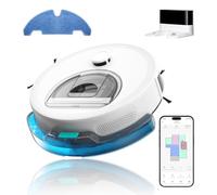 OKP L6 Aqua Robot Aspirapolvere Lavapavimenti con Mappatura, LiDAR DToF, 6000Pa, 150 Min, WiFi/APP/Alexa, Zone No-Go, 3 IN 1 Robot Lavapavimenti e Aspirapolvere Ideale per Peli di Animali Tappeti