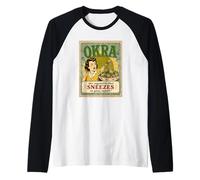 Okra La Verdura Che starnutisce in Bocca cibi Grossolani Maglia con Maniche Raglan