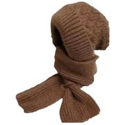 OKSakady 2-in-1 cappello sciarpa integrata di protezione dell'orecchio antivento Cap sciarpa invernale caldo a maglia cappello sciarpa