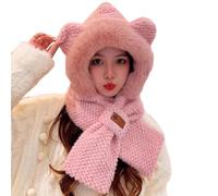 OKSakady 2-in-1 Cappello Sciarpa Integrata Protezione Dell'orecchio Antivento Cappello Sciarpa Inverno Caldo Peluche Cappello Sciarpa