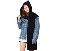 OKSakady Donna Ragazza Inverno Caldo Sciarpa con cappuccio Sciarpa morbida lavorata a maglia con paraorecchie Foulard Scaldacollo con cappuccio