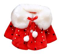 OKSakady Neonato Infantile Bambino Ragazza Pelliccia Ecologica Cappotto Giacca Mantellina Mantello Poncho 0-3 Anni