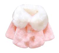 OKSakady Neonato Infantile Bambino Ragazza Pelliccia Ecologica Cappotto Giacca Mantellina Mantello Poncho 0-3 Anni