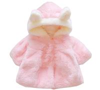 OKSakady Neonato Infantile Bambino Ragazza Pelliccia Ecologica Cappotto Giacca Mantellina Mantello Poncho 0-3 Anni (Rosa Scuro, 100cm)