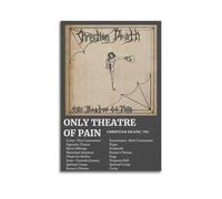 oksdjhrnn Poster decorativo su tela con scritta "Christian Death Only Theatre of Dolore", decorazione artistica da parete per soggiorno, camera da letto, 30 x 45 cm, senza cornice, stile