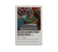 oksdjhrnn Poster decorativo su tela, motivo: Killer Klowns from Outer Space, decorazione artistica da parete per soggiorno, camera da letto, 30 x 45 cm, senza cornice