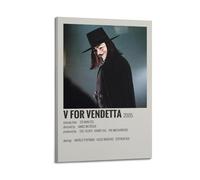 oksdjhrnn V for Vendetta, poster decorativo su tela, decorazione artistica da parete per soggiorno, moderno, per la camera da letto, 20 x 30 cm, con cornice