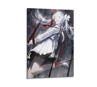 OKSDMQNS Poster decorativo da parete su tela, motivo: Ragazza Angelo del Gioco con Ragazza Angelo, Stampa artistica moderna, per camera da letto, 50 x 75 cm