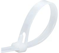 Oksdown Confezione da 100 fascette stringicavo spesse bianche, resistenti, grandi, 300 mm x 7,6 mm, in nylon resistente, autobloccanti, 30,5 cm, extra lunghe, trasparenti