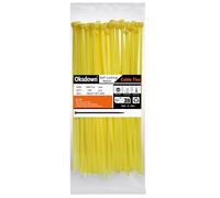 Oksdown Giallo Fascette Plastica per Cavi Stringicavo 100 Pezzi 3,6mm x 200mm Nylon Fascette Elettricista per Gestione dei Cavi Elettrici