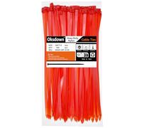 Oksdown Rosso Fascette Plastica per Cavi Stringicavo 100 Pezzi 7,6mm x 300mm Nylon Fascette Elettricista per Gestione dei Cavi Elettrici Giardinaggio