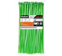 Oksdown Verde Fascette Plastica per Cavi Stringicavo 100 Pezzi 7,6mm x 300mm Nylon Fascette Elettricista per Gestione dei Cavi Elettrici Giardinaggio