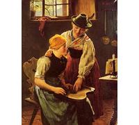 OKSEAS quadro su tela arte della parete Stampe Immagine Famoso la lezione di musica di Emil Rau per l'arredamento del corridoio 60x90cm
