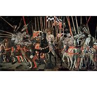 OKSEAS Tela Parete Immagine Stampe e Quadri su Tela Riproduzione Micheletto da Cotignola se involucra en la batalla por Paolo Uccello per la decorazione domestica 60x90cm