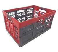 OKT Germany GmbH Professionale - Scatola Pieghevole Tüv Rheinland Cert. 45 L Fino 50 kg Antracite/Rosso Pieghevole Cassetta Trasporto Plastica Box Cassa