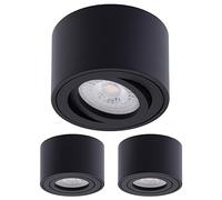 Oktaplex 3 pezzi Faretto a plafone Lile Black - incl. modulo LED 4,8W 230V 3000K Bianco caldo 80x50mm Apparecchio a plafone Spot a plafone Alluminio Orientabile