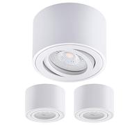 Oktaplex 3 pezzi faretto a superficie Lile bianco - incl. modulo LED dimmerabile 5W 230V 3000K bianco caldo 80x50mm faretto a superficie alluminio orientabile