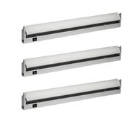 Oktaplex 3x luce sottopensile cucina Striscia luminosa LED 800lm alluminio 10W 230 V bianco neutro 4000K 60cm girevole sottopensile Rota con interruttore