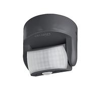 Oktaplex Bea sensore di movimento esterno antracite 12 m IP65 orientabile | Sensore infrarosso 180 gradi portata 12m 230V antracite con sensore crepuscolare