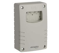 Oktaplex Bela - Interruttore crepuscolare esterno con timer di spegnimento, IP65, 230 V, colore: grigio/bianco