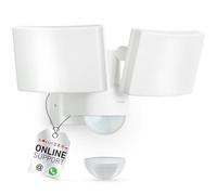 Oktaplex Cali faretto LED da esterno con sensore di movimento 40 W bianco | funzione Master, luce continua, orientabile, IP65, 3000 K bianco caldo, 3200 lm, 40 W, bianco