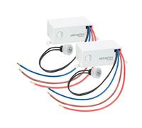 Oktaplex Jasy, 2 sensori crepuscolari da incasso per esterni e interni, sensore di luce, IP65, interruttore crepuscolare bianco, 230 V