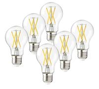 Oktaplex lampadine LED E27 con filamento i efficienza energetica A set di 6 bianco caldo 2700K 806lm 3.8W equivalente 60W