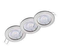Oktaplex lighting Sedan Set di 3 faretti a incasso a LED - con modulo LED da 4,8 W 4000K 230V 380lm bianca neutra 110° - Spot in acciaio inox spazzolato, misura del foro 60-70 mm