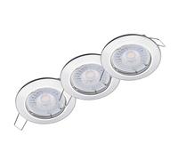 Oktaplex lighting Sedan Set di 3 faretti a incasso a LED - con modulo LED da 4,8 W 4000K 230V 380lm bianca neutra 110° - Spot cromo, misura del foro 60-70 mm