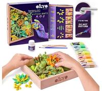OKTO Joy - Kit per pittura 3D fai da te, 21 x 21 cm, argilla asciutta all'aria, ideale per adulti e bambini, perfetto per progetti artistici creativi e decorazioni per la casa
