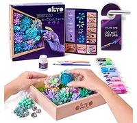 OKTO Kit artistico tenerezza | Set artistico 3D per decorazioni da parete per la casa | Kit artigianale per adulti e adolescenti | Scatola artigianale con argilla modellante per piante grasse | Kit