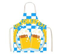 Oktoberfest Aprons Coppie - 29x25in Cucina in lino di cotone, favore della festa a tema Festival di birra regolabile per lui che cucina il suo chef | Divertente ospite di costumi di costume da oktober