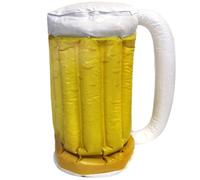 Oktoberfest - Boccale da birra gonfiabile in vetro, 30 cm, colore: giallo | boccale di birra gonfiabile, 30 centimetri novità puntello, accessorio Oktoberfest, valvola facile gonfiare
