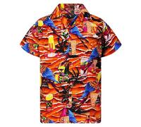Oktoberfest, camicia da uomo, a maniche corte, da discoteca, hippie hawaiana, camicia a maniche corte, estiva, moderna, con scollo a V, camicia hawaiana, con bottoni, per il tempo libero, Oktoberfest