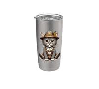 Oktoberfest - Costume da gatto tedesco, per donne, uomini, bambini, bambini Bicchiere termico in acciaio inox doppia parete